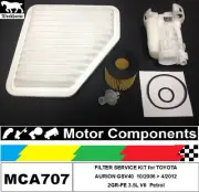 FILTER KIT for TOYOTA AURION 2GR-FE 3.5L V6 2006 > 2012