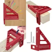 tmultiple Angles Square Rule for Woodworking, Aluminum construct with Pin Hole