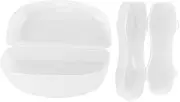 [SAFIGLE] 2pcs Diving Goggle Carrying Storage Container Protective Eyewear Case Plastic Protective Plastic Case Transparent Portable Goggle Case
