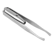 Makeup Hand Kit LED Light Steel Eyebrow Hair Removal Tweezer Remover Creative A