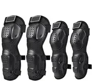 Knee Pads | Adjustable Knee Armor Motorcycle Knee Protector | Long Leg Sleeve Gear Knee Elbow | Bike Pad | Soft Knee Brace | Summer Knee Pads for Running, Cycling, Hiking