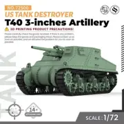 SSMODEL SS72500 1/72 Military Model Kit US T40 3-inches Artillery Tank Destroyer
