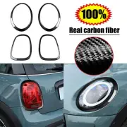 Carbon Fiber Headlight Cover Ring & Tail light Trims For MINI Cooper F55 F56 F57 (for: Mini)
