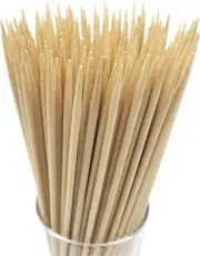 6" Natural Bamboo Skewers for Bbq, Appetizers, Fruit Cocktail, Kabobs, Chocolate