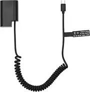RAYWE DMW-DCC12 Dummy Battery USB-C Coupler Adapter BLF19 Dummy Battery Coupler with USB Type-C Spring Power Cable Replacement for Panasonic Lumix DMC-GH5 GH5s GH5m GH4 GH4K GH3 GH3K G9 Camera