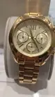 NWT Michael Kors MK5798 Bradshaw Gold Dial Gold Steel Strap Women's Watch 35mm