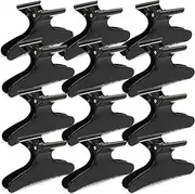 Ondder Hair Clips for Styling Sectioning Black Butterfly Hair Clips Clamps Claws Pro Salon Hair Clips for Cutting, Styling, Sectioning, Coloring Hair styling Clips Butterfly Clips Hair Accessories for