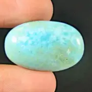 Larimar 26.75Ct 100%Natural sky blue Larimar Oval cabochon gemstone