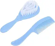 CRILSTYLEO Baby Brush and Comb Soft Anti-Static Comb for Toddlers Safe Gentle on Hair Enhances Circulation Blue Stylish Design