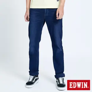 EDWIN 迦績 EJ3透氣中腰中直筒牛仔褲(酵洗藍)-男款