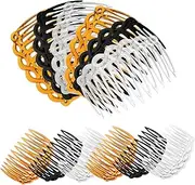 OATIPHO 12Pcs Vintage Hair Side Combs Decorative Combs for Women Versatile Styling Hair Accessories Multiple Colors Stable Grip Gentle Combing for All Hair Types