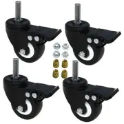 2" Caster Wheels,Heavy Duty Threaded Stem Casters,Screwed Bolt M10-25 2 Inch