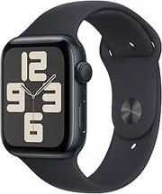 Apple Watch SE (2nd Gen) [GPS 44-mm] Smartwatch with Aluminum Case with Midnight Sport Band M/L (Renewed)