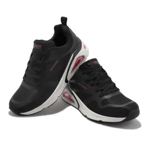 Skechers 休閒鞋 Tres-Air-Revolution-Airy 女鞋 黑 白 氣墊 緩震 增高 運動鞋 177420BLK