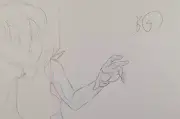 Original Bulma Dragon Ball Z DBZ Anime Production Cel Pencil Douga