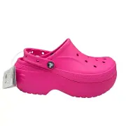 Crocs Women's Mega Wedge Platform Clog Size 7 Electric Pink Slip-on Style