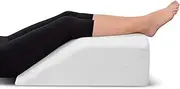 Leg Elevation Pillow - with Memory Foam Top High-Density Leg Rest Elevating Foam Wedge- Relieves Leg Pain Hip & Knee Pain Improves Blood Circulation Reduces Swelling - Breathable Washable Cover