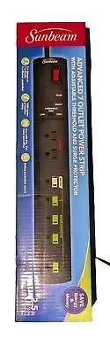 New Sunbeam Advanced 7 Outlet Power Strip With Surge Protector