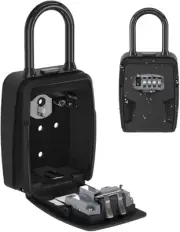 Large Key Lock Box Outdoor, Hanging and Wall-Mounted 4-Digit Combination Lock...