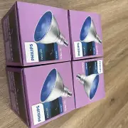 4x Philips Non-Dimmable PAR38 13.5W Blue Light Party LED Bulb Indoor & Outdoor