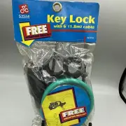 VINTAGE NOS (1997) Cycle Products 6' Coil Cable Lock for BICYCLES - Green - NEW