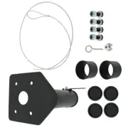 12-15-17" Fifth Adjustable Forward Offset Wheel Adapter Hitch to Gooseneck Black