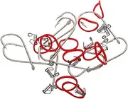 Professional Spring Shrimp Fishing Hooks Barbs 10 Pack for Freshwater Saltwater Metal Hooks for Bait