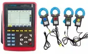 3 Phase Power Quality Meter Analyzer with 0.10A-100A USB Communication Interface