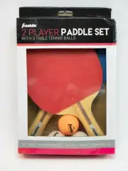 Franklin Ping Pong Table Tennis Paddles 2 Player Set With 3 Balls - Brand New