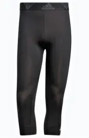ADIDAS 'Techfit 3/4 Compression Tights' Men's Support Training Yoga S Black NWT!