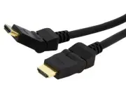 HDMI Cable 2m - v1.4 19 pins Type A Male to Male 180 Degree