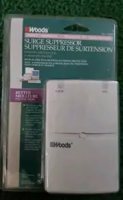 Woods Modem / Phone / Fax Surge Suppressor With Alarm, Protects Surges NOS 1994