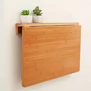 Wall Desk,Mounted Floating Table, Folding Desks ，Drop Leaf Dining Table for Kitchen Fold Down Laundry Shelf ，for Small Spaces, Bar, Computer, Laptop(Wood color-60 * 40cm/23.6 * 15.8in)