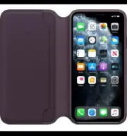 Apple Leather Folio Case for iPhone 11 Pro Max - Aubergine (Purple) New In Box