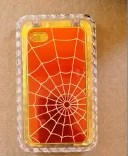 Apple iPhone 4S 4GS Spider Net Body Armor Defender Hard Plastic Case Cover