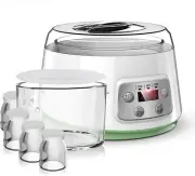 Yoghurt Maker, Electric Yogurt Machine with 4 Jars, LED Display/Constant T