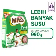 (5 x 990g) NESTLE MILO 3in1 ACTIV-GO Chocolate Malt Powder Drink