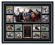 CASEY STONER, MICK DOOHAN & WAYNE GARDNER CHAMPIONS SIGNED FRAMED MEMORABILIA