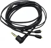 Replacement EAC64BK 64 -Inch Detachable Earphone Cable for Shure SE215, SE315, SE425 SE535 and SE846 Earphones (Black)