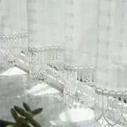 Lattice Home Kitchen Water Soluble Lace Sheer Cafe Window Curtain Eyelet 1x