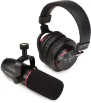 Vocaster Broadcast Kit, Broadcast Quality Dynamic Microphone and Closed-Back ...