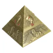 Metal Ashtray Home Decor Smoking Egyptian Pharaoh Pyramid Ornaments(Bronzed) YEK