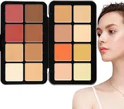 Concealer Palette | 16-Color Blush Contour Highlighter Makeup Palette | Color Correcting Concealer Foundation for Skin, Professional Beauty Makeup Set for Women with Blushes and Highlighters