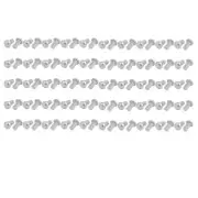 100pcs M4 x 8mm Aluminum Half Round Head Solid Rivet Fastener Silver Tone