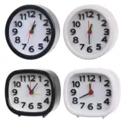 1X Square Round Small Alarm Clock Snooze Silent Sweeping Wake Up Table Clock AU