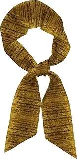ALLiYa Gold Sequin Sparkle Long Strip Silk Scarf (Satin Cloth) Fashion Headwear Headband Tie Fashion Accessories, Black, One size
