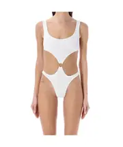 Stretchy tight swimming suit One size Nude
