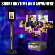 13.3in Magic Mirror Photo Booth Touch Screen Mini PC Built-in Camera Flight Case