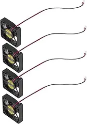 Binxind 4Pcs 50mm x 50mm x 10mm 5010 DC 12V 0.1A 2Pin Brushless Cooling Fan