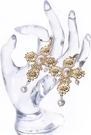 HOMEGOAL Hand Jewelry Holder, Bracelet Ring Watch Jewelry Display Holder Stand, Mannequin Hand, Polyresin, 7 Inch (Transparent)